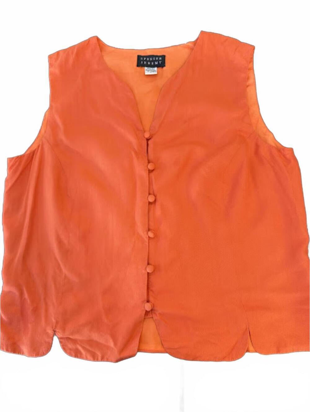 Spenser Jeremy Silk Button Front Blouse L